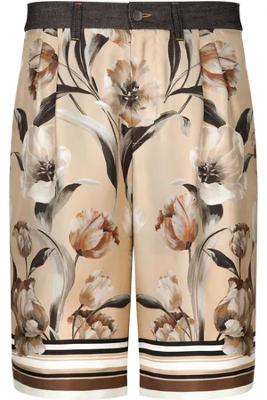 Dolce & Gabbana Short en jean à fleurs