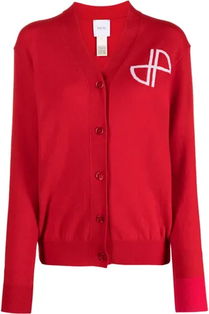 Patou Cardigan à logo en intarsia