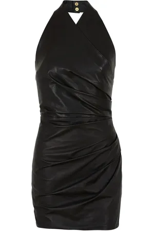 Balmain Robe drapée à coupe courte