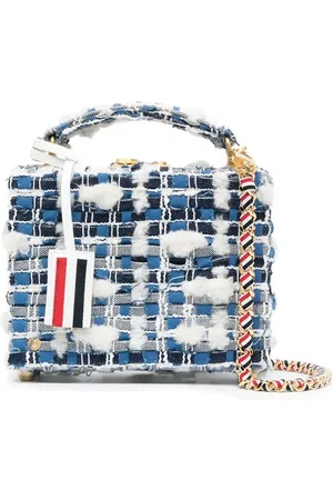 Thom Browne Mini sac en tweed à carreaux