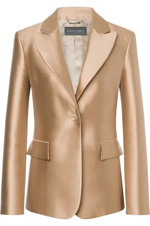 Alberta Ferretti Blazer en satin à simple boutonnage