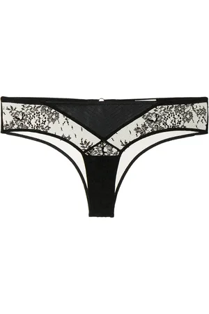 FLEUR DU MAL Culotte brodée en cuir vegan brodé