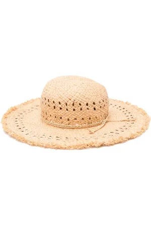 Ralph Lauren Chapeau en raphia à bords francs