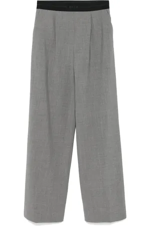 Msgm Pantalon de tailleur à bande logo