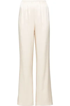 ANINE BING Pantalon en soie à coupe droite