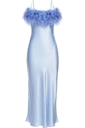 Sleeper Robe-nuisette Boheme bordée de plumes