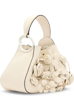 Oscar de la Renta Sac à main O Handle à fleurs appliquées