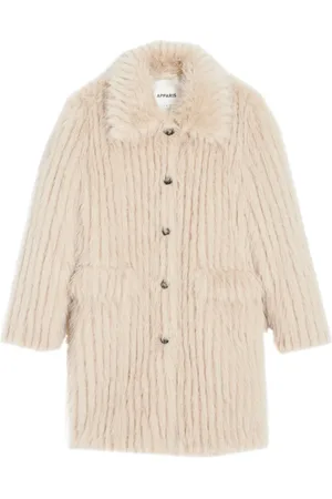Apparis Manteau en fourrure artificielle à boutonnière