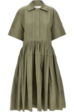 Jil Sander Robe-chemise à design plissé