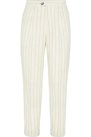 Brunello Cucinelli Pantalon à rayures