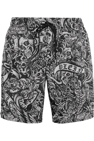 Philipp Plein Short de bain à imprimé graphique