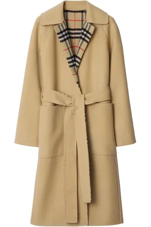 Burberry Manteau réversible en laine à carreaux