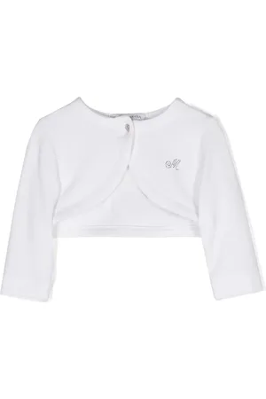 MONNALISA Cardigan crop à ornements en cristal