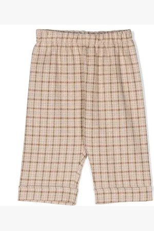 Il gufo Pantalon en coton à carreaux