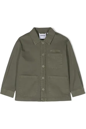 Aspesi Veste en coton à patch logo