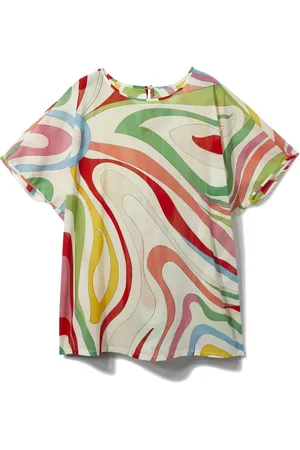 PUCCI Junior Chemise en coton à imprimé Marmo