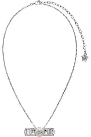 VERSACE Collier Gianni Ribbon à pendentif serti de cristaux