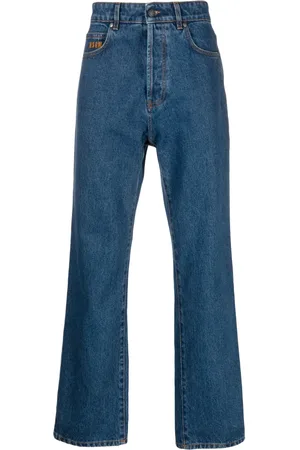 Msgm Jean droit à logo brodé