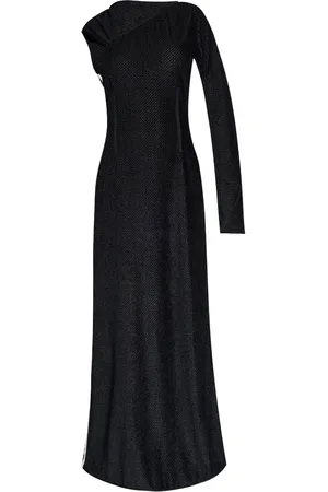 Y-3 Robe longue rayée à une épaule