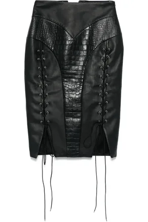 MITILIANE COUTURE Jupe mi-longue à effet peau de crocodile