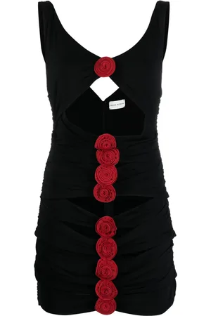 MAGDA BUTRYM Robe courte à appliques fleurs