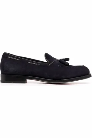 santoni Mocassins en daim à glands