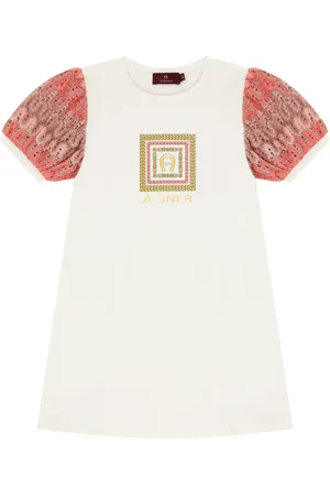 Aigner Robe imprimée à manches en crochet