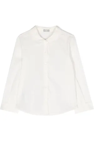Il gufo Chemise en coton à col festonné
