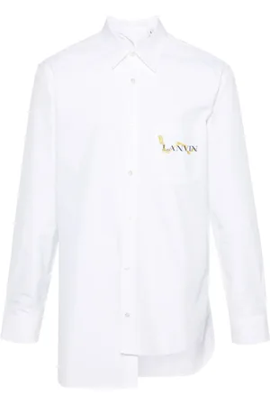 Lanvin Chemise asymétrique à logo imprimé