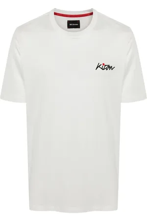 Kiton T-shirt en coton à logo floqué