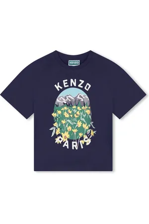 Kenzo T-shirt en coton à imprimé graphique