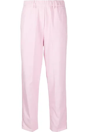 ALYSI Pantalon en coton à coupe droite