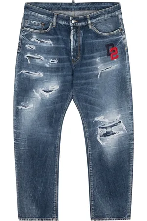 Dsquared2 Jean court Bro à effet usé