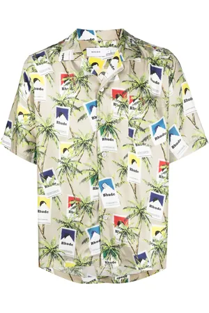 Rhude Chemise en soie à imprimé graphique