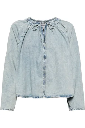 Frame Blouse en jean à fronces