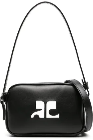 Courrèges Sac porté épaule en cuir à logo appliqué