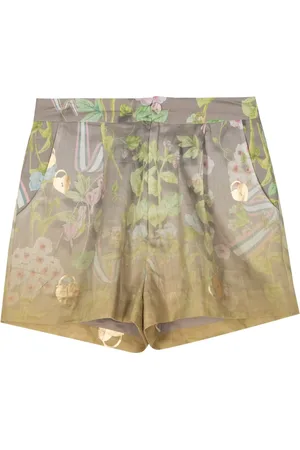 Cynthia Rowley Short en effet délavé à fleurs