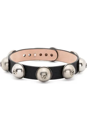 Acne Studios Collier ras-du-cou en cuir à détails de clous