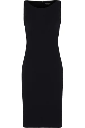 Emporio Armani Robe tube en maille à motif zigzag