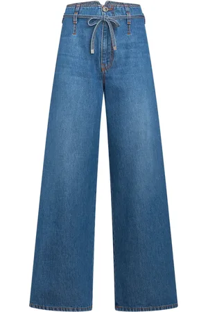 Etro Jean ceinturé à fleurs brodées