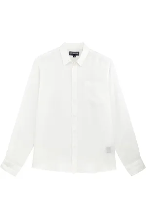 Vilebrequin Chemise en lin à logo brodé