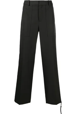Helmut Lang Pantalon en coton à détail de boucle