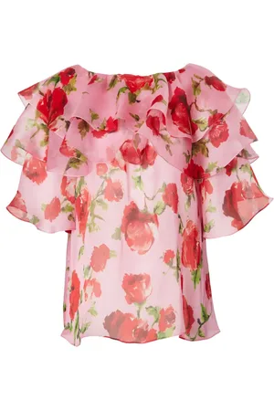 Carolina Herrera Blouse en soie à fleurs