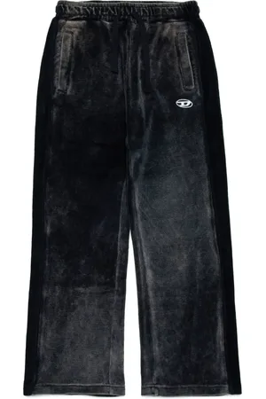 Diesel Pantalon de jogging en coton mélangé à patch logo
