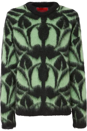 La DoubleJ Pull en maille intarsia à manches longues