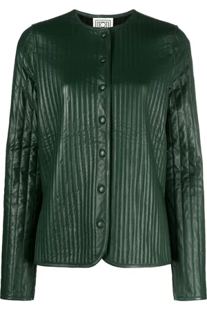 Totême Veste bomber matelassée en cuir