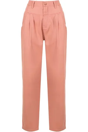 AMAPÔ Pantalon droit à design plissé