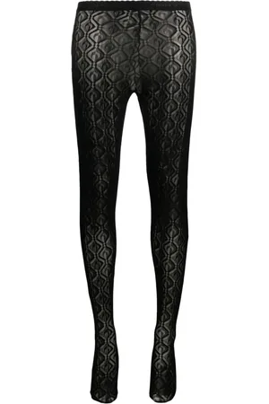 Marine Serre Collants Moon Diamant en jacquard