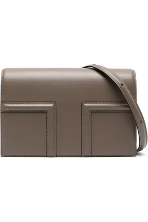 Totême Sac porté épaule T-Flap en cuir