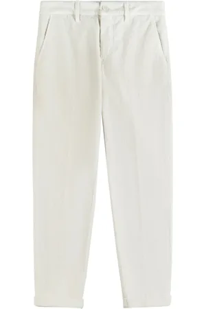FAY Pantalon en velours côtelé à coupe fuselée